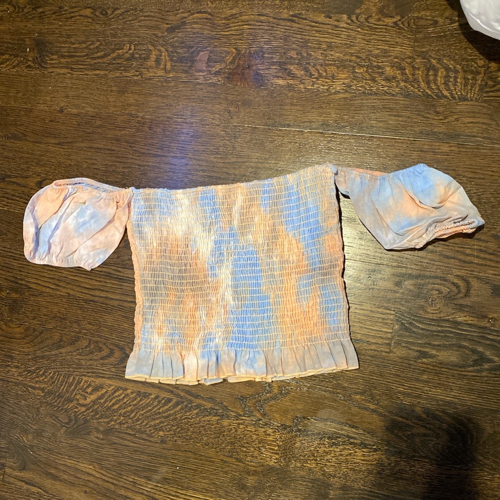 tie die crop summer top